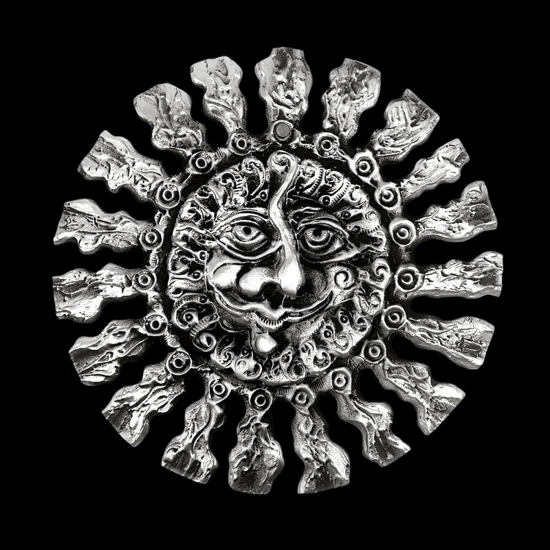Round Sun with Square Rays Wall Hanging
