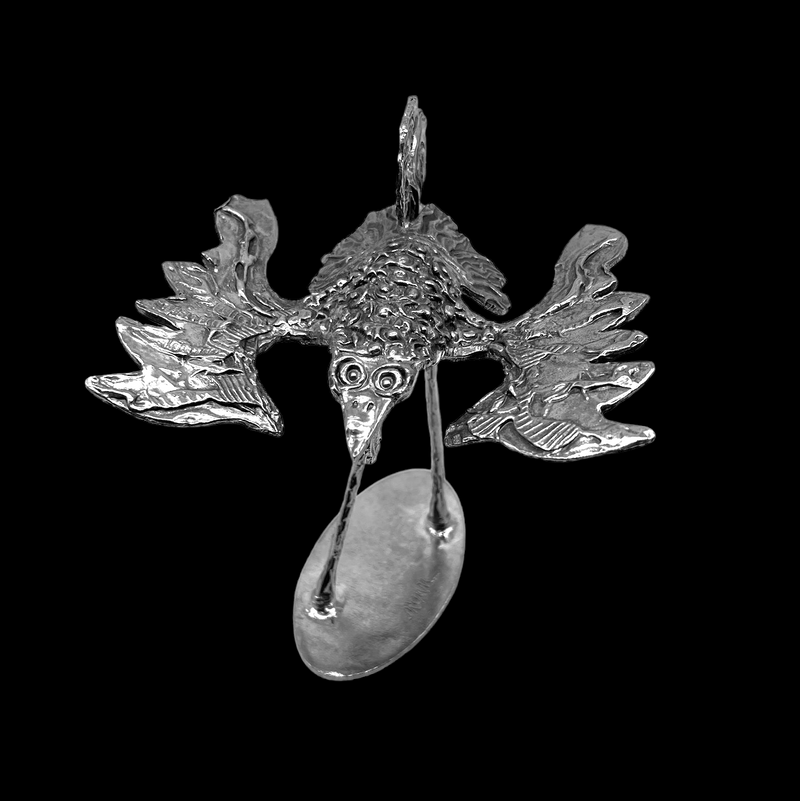One of a Kind Medium Pewter Bird Sculpture