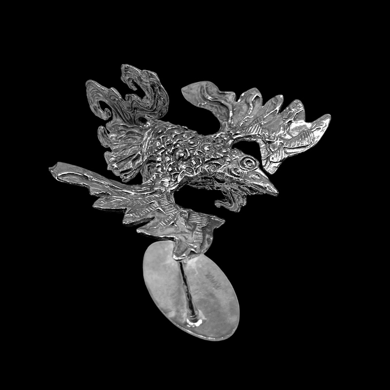 One of a Kind Medium Pewter Bird Sculpture