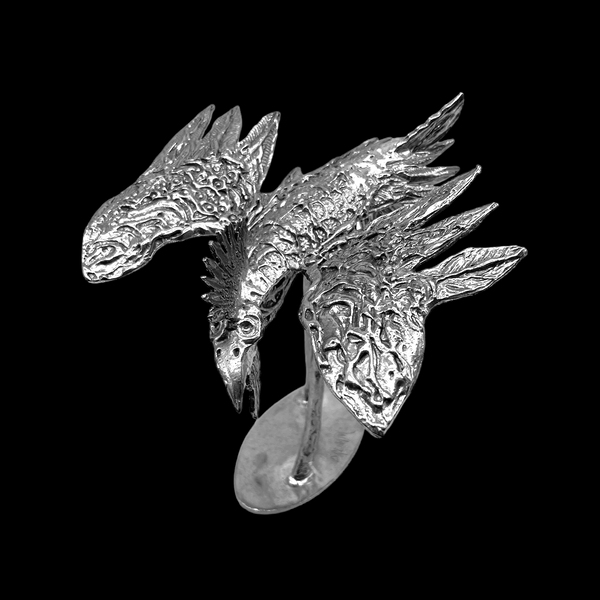 One of a Kind Medium Pewter Bird Sculpture