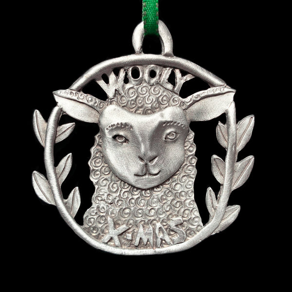 NEW Leandra Drumm "Wooly X-mas" Pewter Ornament