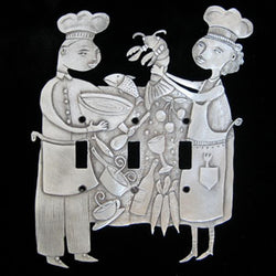 Leandra Drumm Fanciful Feast Triple Switchplate