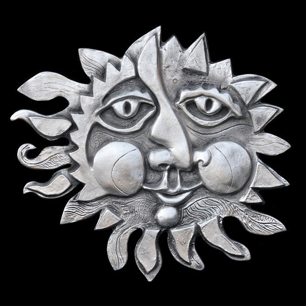 Large Classic Sun Face Wall Sculpture