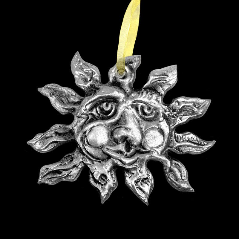 Sun Face with Flame Rays Ornament