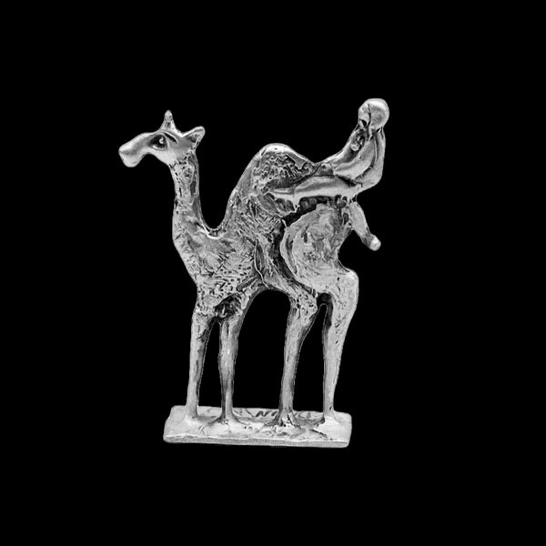 Tiny Camel with Rider Small Sculpture