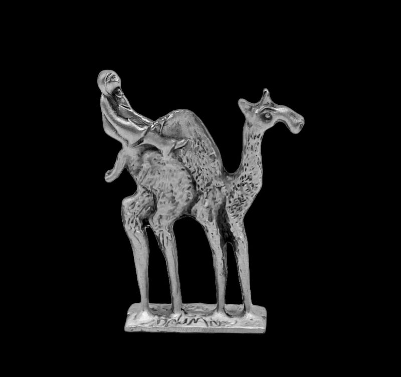 Tiny Camel with Rider Small Sculpture