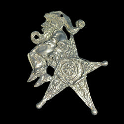 Santa on Star Ornament