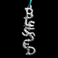"Blessed" Word Ornament