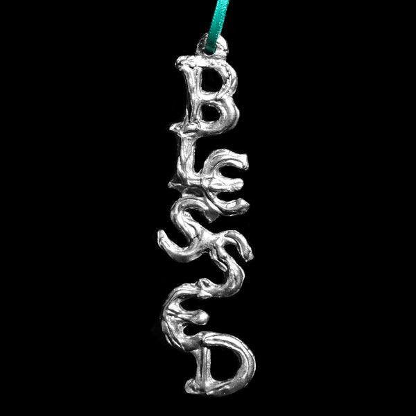 "Blessed" Word Ornament