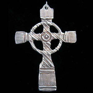 Don Drumm Striped Celtic Cross Pendant