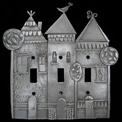Leandra Drumm Row of Houses Switchplate