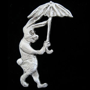 DISC Don Drumm Rabbit with Umbrella Pin