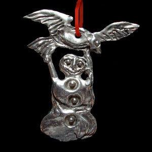 NEW! Don Drumm Snowman with Dove Ornament
