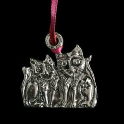 Two Sitting Cats Ornament